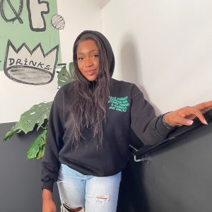 hoodie noir et vert