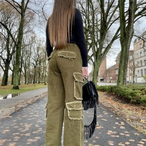 Pantalon cargo kaki