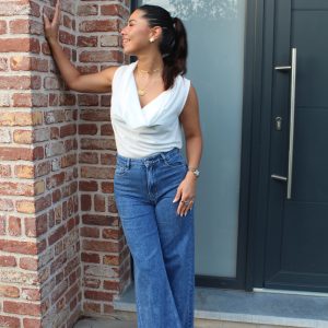 Jean large bleu