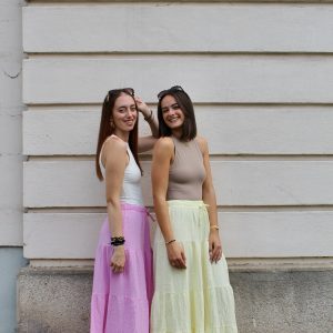 Jupe longue gaze de coton (5 couleurs)
