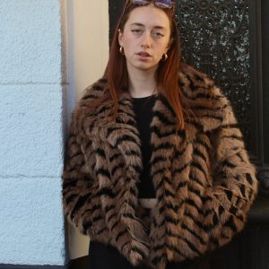 Fausse fourrure tigrée